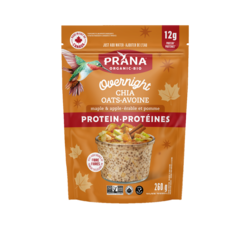 Prana Overnight Chia avec Protéine - Érable et pomme 260 g, 2,88 $/100g