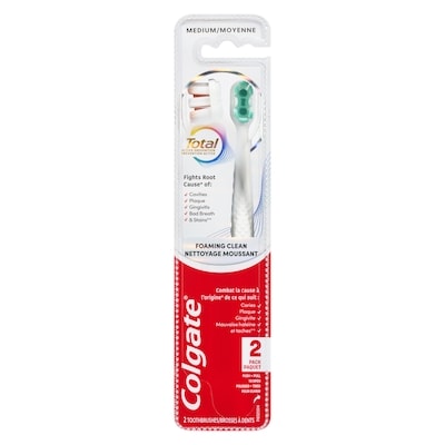 Colgate Total Active Prevention Toothbrushes Foaming Clean Medium 2 ea, $6.00/1ea