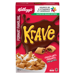 Kellogg’s Céréales Krave format familial 500 g, 1,30 $/100g