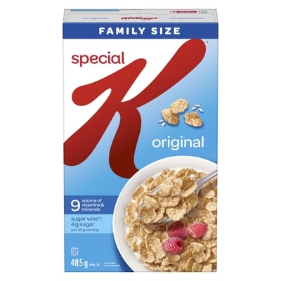 Kelloggs Special K Cereal Original Family Size 485 g, $1.65/100g