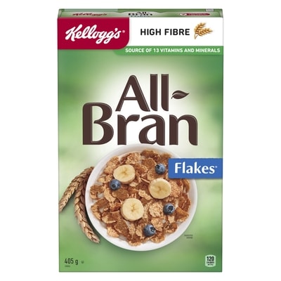 Kelloggs All Bran All-Bran Cereal Flakes 405 g, $1.73/100g