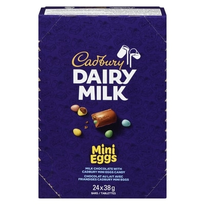 Cadbury Tablette de chocolat DAIRY MILK avec Mini Eggs, cas 24x38.0 g, 3,40 $/100g