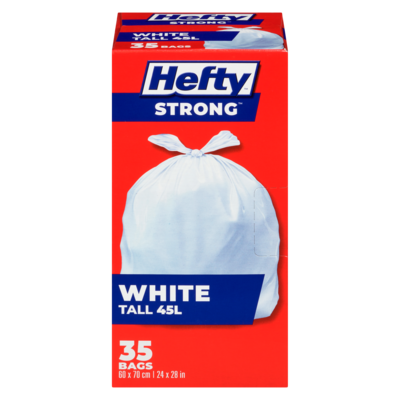Hefty Bags White Tall 45 L 35 ea, $0.21/1ea