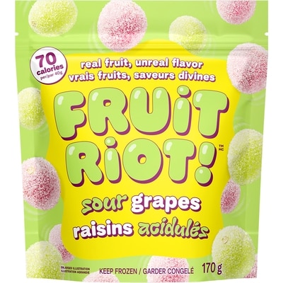 FRUIT RIOT! Sour Candy Grapes 170 g, $4.70/100g