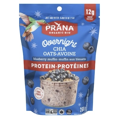 Prana Chia Oats Overnight Blueberry Muffin 260 g, $3.07/100g