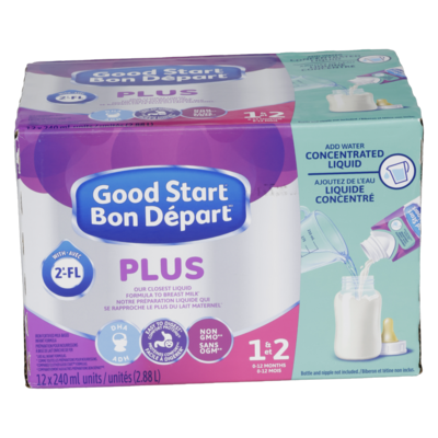 Good Start Plus préparation pour nourrissons à base de lait enrichie de fer liquide concentré 0 mois+ 12x240.0 ml, 1,74 $/100ml