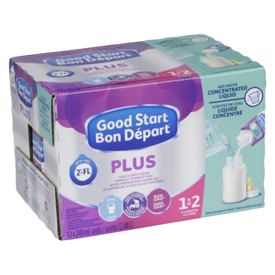 Plus préparation pour nourrissons à base de lait enrichie de fer liquide concentré 0 mois+