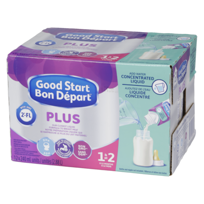 Plus préparation pour nourrissons à base de lait enrichie de fer liquide concentré 0 mois+