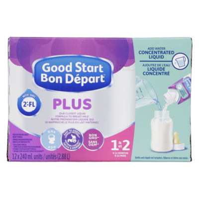 Plus préparation pour nourrissons à base de lait enrichie de fer liquide concentré 0 mois+