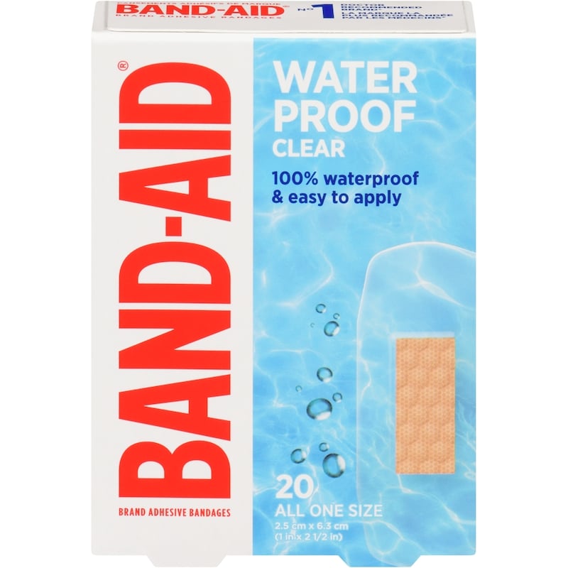 Waterproof Clear Adhesive Bandages, all one size
