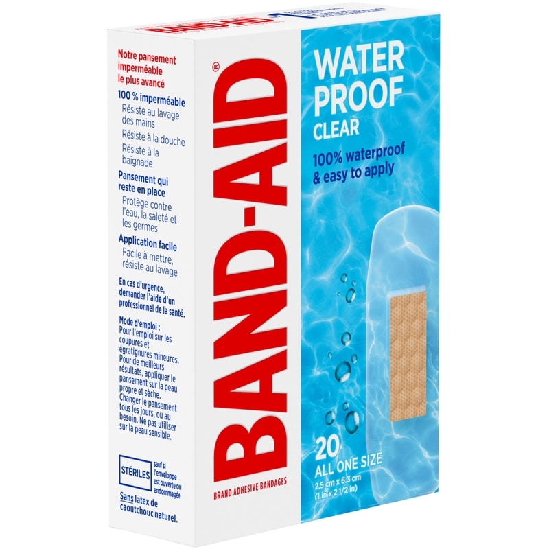 Waterproof Clear Adhesive Bandages, all one size