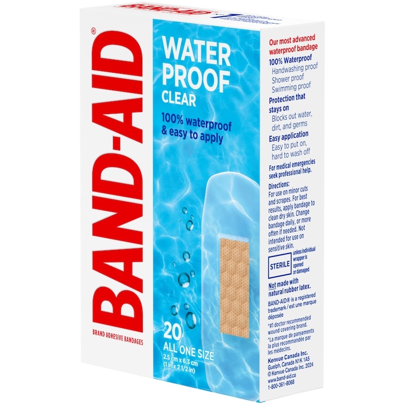 Waterproof Clear Adhesive Bandages, all one size