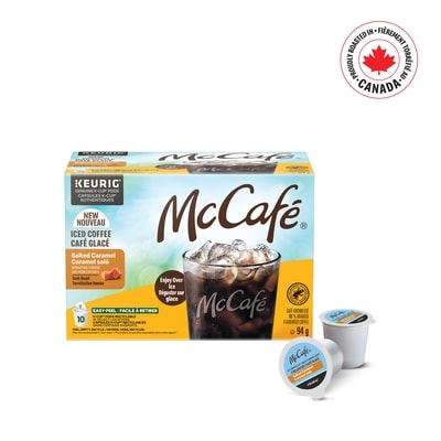 McCafé Café aromatisé 100 % arabica café glacé caramel salé torréfaction foncée 10 ea, 1,60 $/1ch