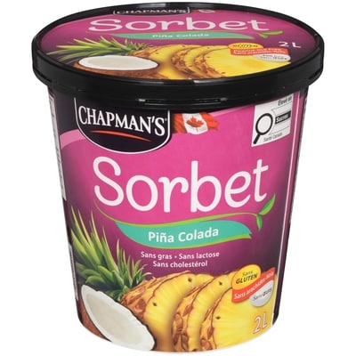 Chapman’s Piña Colada Sorbet 2 l, 0,40 $/100ml