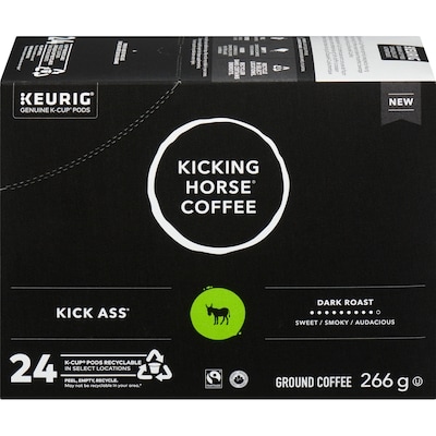 Kicking Horse Ground Coffee Kick Ass Dark Roast 24 ea, $1.54/1ea