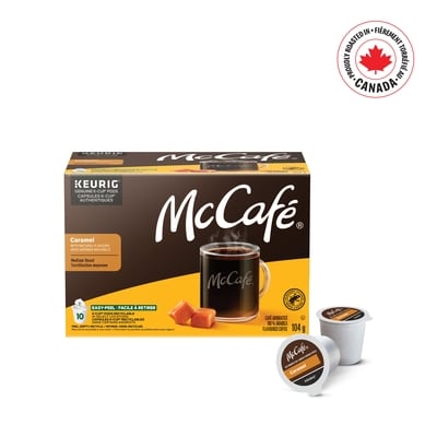 McCafe 100% Arabica Flavoured Coffee Caramel Medium Roast 10 ea, $1.70/1ea