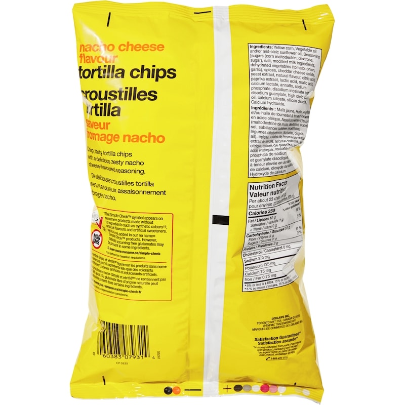 Nacho Cheese Flavour Tortilla Chips