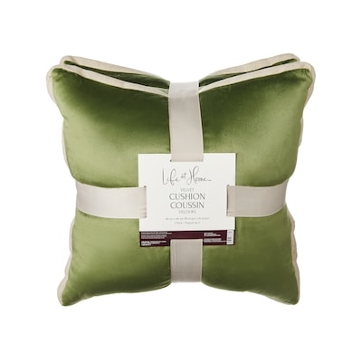 Life at Home Velvet Cushions 2 Pack - Green 2 ea, $15.00/1ea