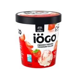 IOGO Strawberry Swirl Frozen Yogurt, Real Fruit - 946 ml | No