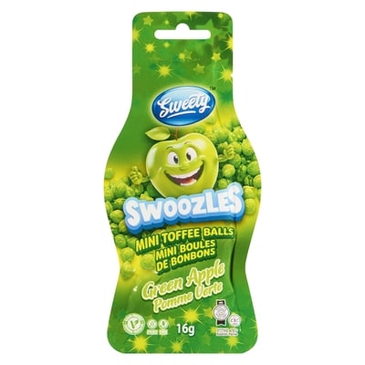 Sweety Swoozles Mini Toffee Balls Green Apple 16 g, $4.31/100g