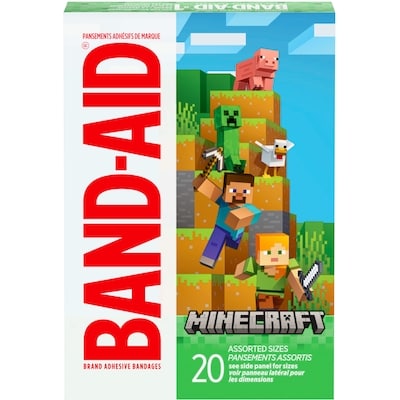 Pansements adhésifs Minecraft, assortis