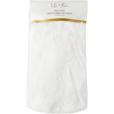Life at Home Jupe de sapin en similifourrure 48 po – blanc 1 ea, 49,00 $/1ch