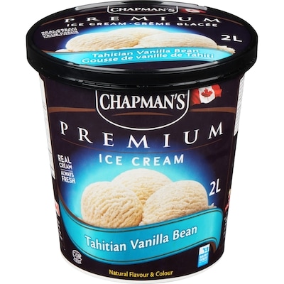 Chapmans Premium Tahitian Vanilla Bean Ice Cream 2000 ml, $0.35/100ml