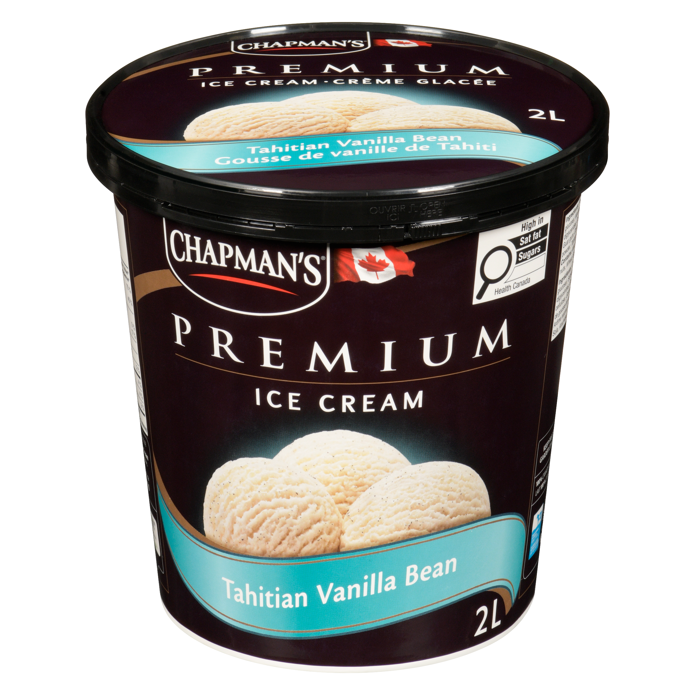 Chapmans Premium Tahitian Vanilla Bean Ice Cream 2000 ml, $0.33/100ml
