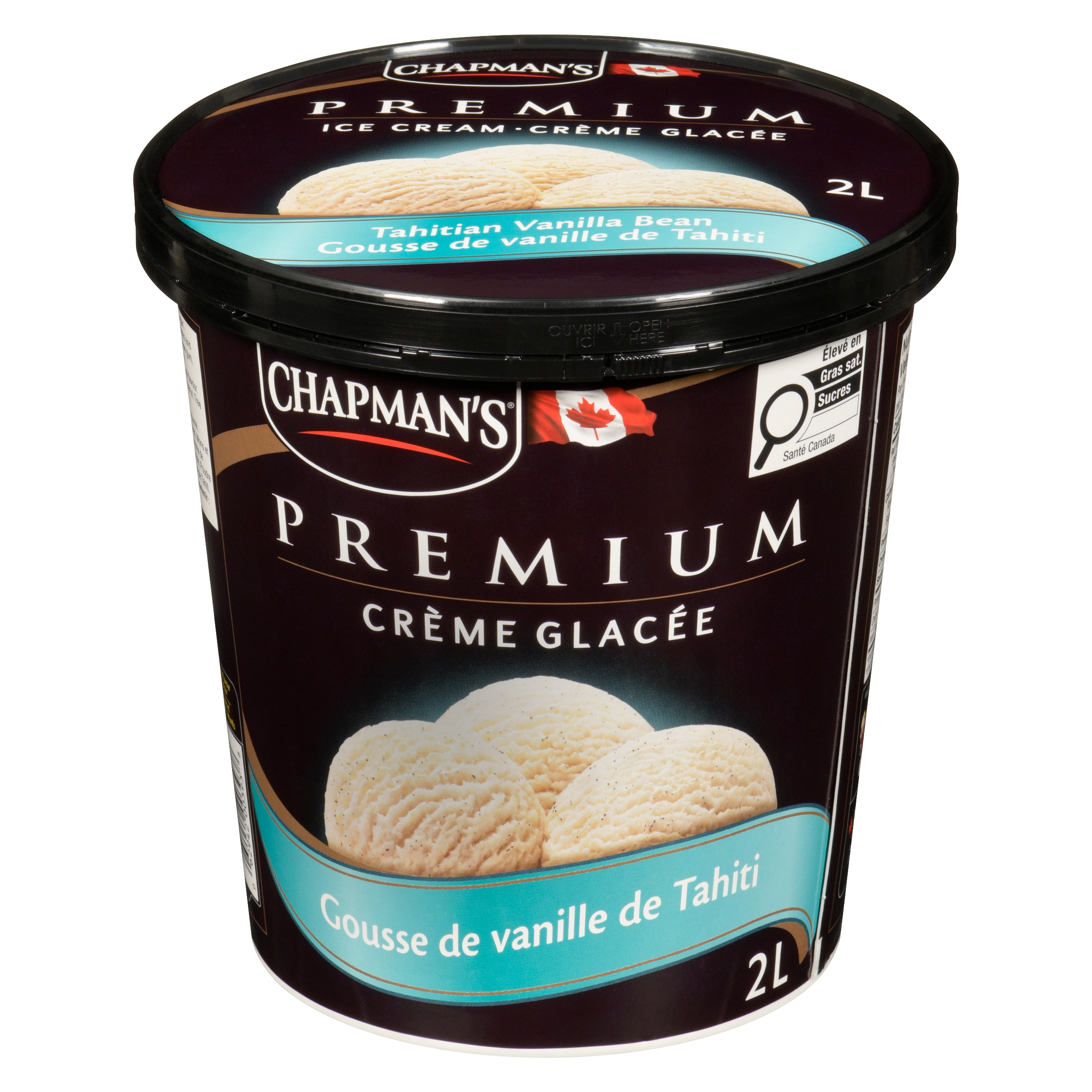 Chapman’s Premium crème glacé gousse de vanille de Tahiti 2000 ml, 0,45 $/100ml