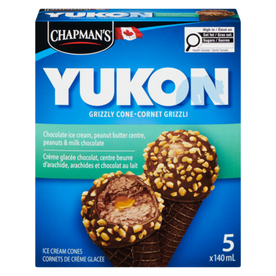 Chapmans Yukon Grizzly Ice Cream Cone Chocolate, Peanuts & Milk Chocolate 5x140.0 ml, $0.71/100ml