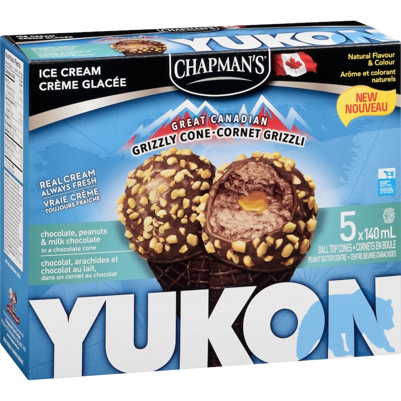 Yukon Grizzly Ice Cream Cone Chocolate, Peanuts & Milk Chocolate
