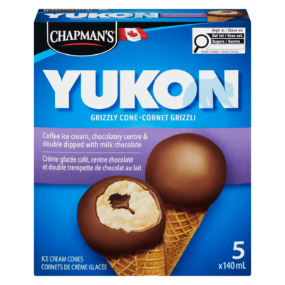 Chapmans Yukon Grizzly Ice Cream Cone Coffee & Double Dip with Milk Chocolate 5x140.0 ml, $0.71/100ml