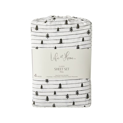 Life at Home Full Flannel Sheet 4 Piece Set - Stripes 1 ea, $40.00/1ea