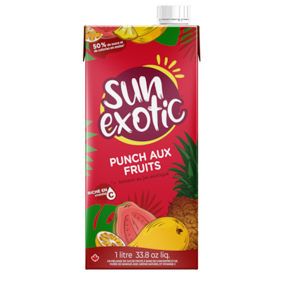 Sun Exotic Boisson au punch aux fruits 1 l, 0,25 $/100ml