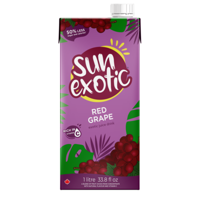 Sun Exotic Red Grape Juice Drink 1 l, $0.25/100ml