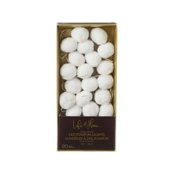 Life at Home LED Pompom String Lights 20 Count - White 1 ea, $14.00/1ea
