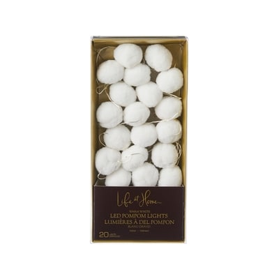 Life at Home 20 lumières à DEL pompon – blanc 1 ea, 14,00 $/1ch