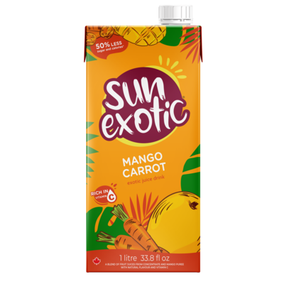 Sun Exotic Mango Carrot Juice Drink 1 l, $0.25/100ml