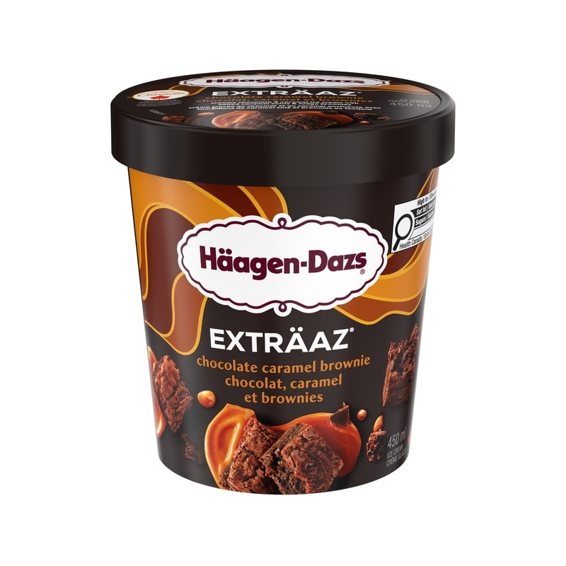 Haagen Dazs EXTRÄAZ Chocolate Caramel Brownie Ice Cream - 450 ml