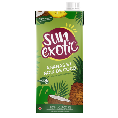 Sun Exotic Boisson au jus d'ananas et de noix de coco 1 l, 0,25 $/100ml
