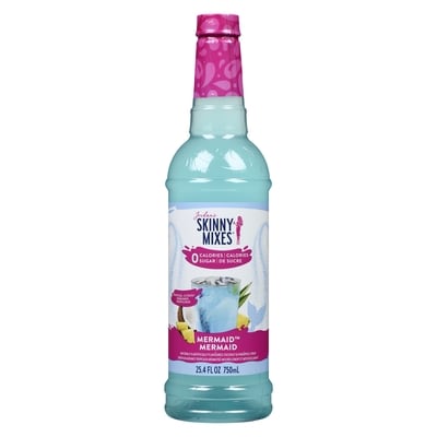 Skinny Syrup Sirop aux agrumes tropicaux aromatisé naturellement et artificiellement mermaid 750 ml, 1,31 $/100ml