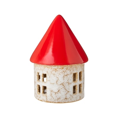 Life at Home Light Up Ceramic Cone House - Red 1 ea, $7.00/1ea