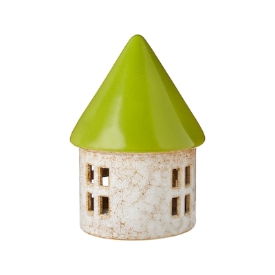 Life at Home Light Up Ceramic Cone House - Green 1 ea, $7.00/1ea