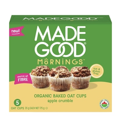 Made Good Mornings Organic Baked Oat Cups Apple Crumble 175 g, $2.85/100g