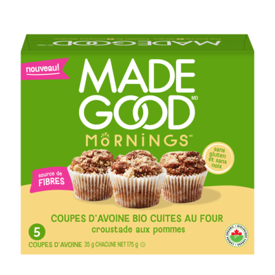 Made Good Mornings Coupes D'avoine Bio Cuites au Four Croustade aux Pommes 175 g, 2,85 $/100g