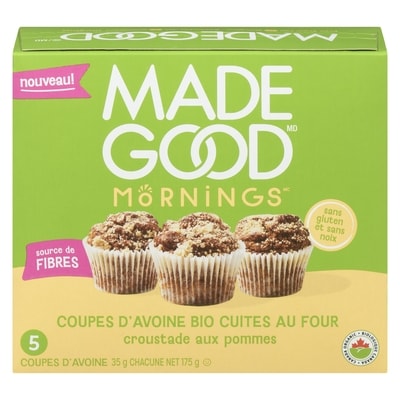 Made Good Mornings Coupes D'avoine Bio Cuites au Four Croustade aux Pommes 175 g, 4,17 $/100g