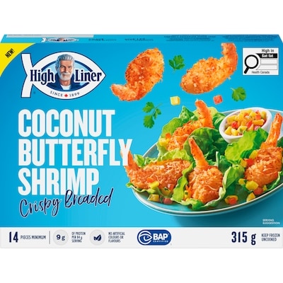 High Liner Coconut Butterfly Shrimp Crispy Breaded 315 g, $2.22/100g