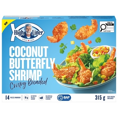High Liner Coconut Butterfly Shrimp Crispy Breaded 315 g, $2.86/100g