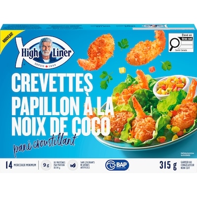 High Liner Crevettes papillon à la noix de coco pané croustillant 315 g, 3,49 $/100g