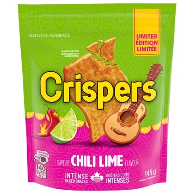 Christie CRISPERS, craquelins au chili et à la lime, collations salées 145 g, 3,44 $/100g